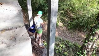 best friends had an sex party inside an abandoned house, cum