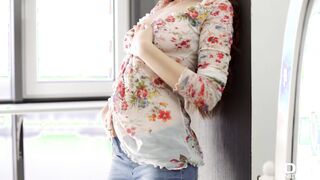 Young Russian Bombshell Peachy plays with her little titted and