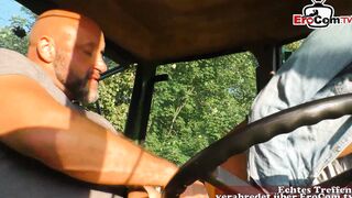 German blonde women next door teenie banged at a farm