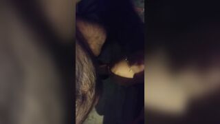 Sloppy throat screwed on a fat penis, with creampie!