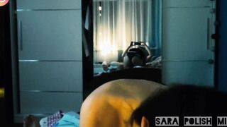 Freaky mom plays with his penis