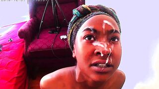 black cum facial compilation