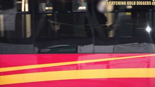 Seen 2 HOT BUTT Babes At Bus Stop Ends Into