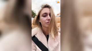 Dude took a chick for a rides into his ferrari and get nice oral sex