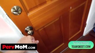 PervMom - Stunning Big Titted Mom Pulls Her Stepson's Leggings Down And Swallows His Cum To Keep Him Quiet