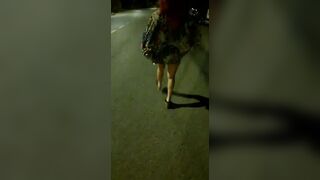 Erotic milf pee outside