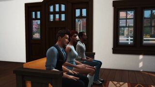 Mega Sims- Cheating fiance fucks man infront of cuck hubby (Sims four)