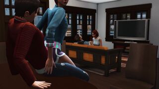 Mega Sims- Cheating fiance fucks man infront of cuck hubby (Sims four)