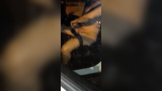Nude inside outside walking & driving around