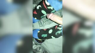 Having fun with her foot (Nice load on her while she