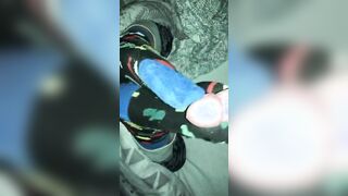 Having fun with her foot (Nice load on her while she