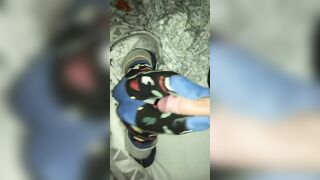 Having fun with her foot (Nice load on her while she