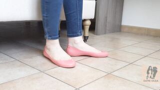 Shoejob inside Pink Pvc Flats