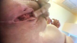 Leaking orgasm from clitoris and nipple play