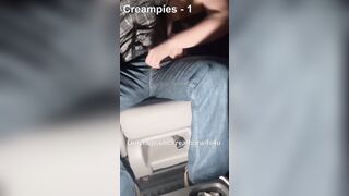 The BEST vehicle sex clip ever! Hotwife gets four creampies from four strangers while cuck hubby drives