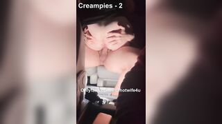 The BEST vehicle sex clip ever! Hotwife gets four creampies from four strangers while cuck hubby drives