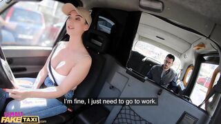 Female Fake Taxi Female driver takes passengers cum inside her