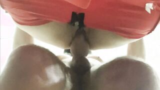a man with a fat penis fucks a pvc bitch into her mouth and vagina