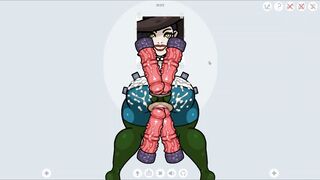 Fapwall [Weird Animated game] lady dimitrescu gloryhole gang bang