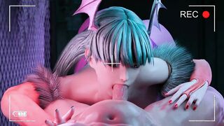 [Dark_Stalkers] Beauty Morrigan Blows My Nuts & Offer Me Unforgettable Fellatio Ever!!!