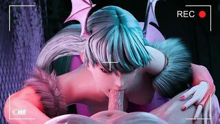 [Dark_Stalkers] Beauty Morrigan Blows My Nuts & Offer Me Unforgettable Fellatio Ever!!!