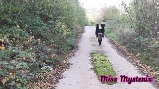 ex-wifey exhibited by her husband on a country lane