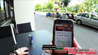 MILF hunter lets big tits mia blow suck his rod