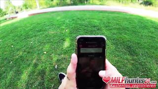 MILF hunter lets big tits mia blow suck his rod