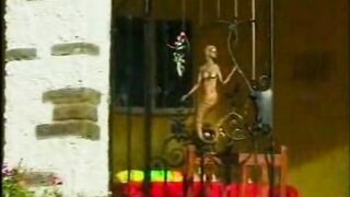 BARBIE BOLLER into black stockings gets screwed! outside