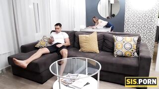 SIS. PORN. Young man exploits obedient stepsister as cleaner and sex doll