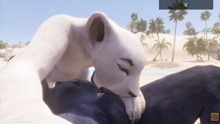 Wild Life / Werewolf Fucks Lioness at Beach