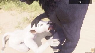 Wild Life / Werewolf Fucks Lioness at Beach