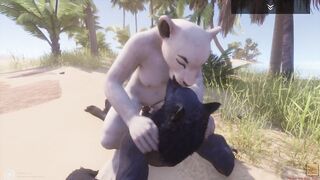 Wild Life / Werewolf Fucks Lioness at Beach
