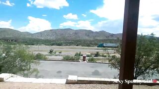 nervous 19 year older gives first outdoor oral sex public and gets cum