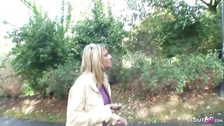 skinny barely legal pickup for public anal sex by 2 stranger