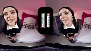 VRCosplayX Skinny Teenagers Wednesday Addams Makes Your Bday Fucking Awesome