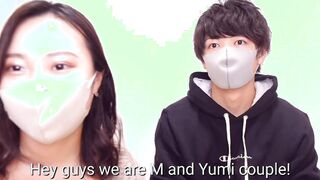 Blindfold taste test game! Japanese GF tricked by him in