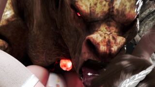 Moca vs Minotaur - Japanese Realistic 3d porn Monster Penis Riding