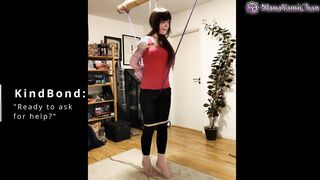 Crotch rope and neck rope predicament. Women tiptoes as thanks for 500 subscribers!