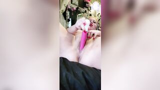 Gothic Bombshell Fucks incredible sexy pink holes...BIG SQUIRT...bonus strip tease