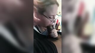 White women blows big black cock