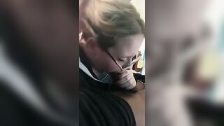 White women blows big black cock