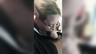 White women blows big black cock