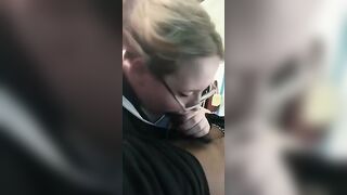 White women blows big black cock