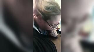 White women blows big black cock
