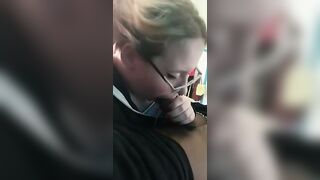White women blows big black cock