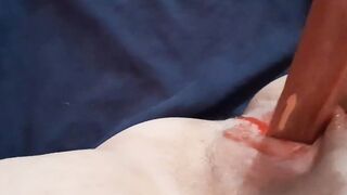 Broken chair leg #13- Masterbating on my period, up close and legs watch