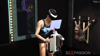 Masturbation station. A babe young cutie gets plowed public by