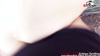 Slim 18 Year Old with tiny breasts pick up for an outdoors