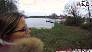 GERMAN AMATEUR SEXDATE INSIDE OUTDOOR point of view WITH GLASSES mom